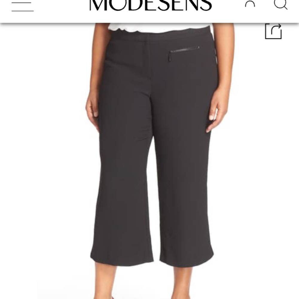 NWT 22W Vince Camuto Black Culotte Pants